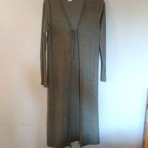 Duster. Long sleeves Sz m calf length